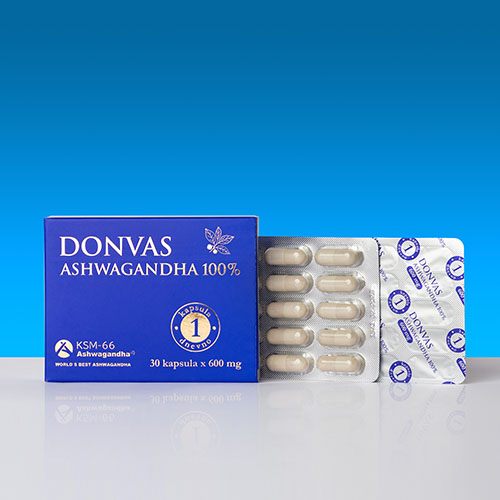Ashwagandha DONVAS® 100%, 30 kapsula, 22.29 g
