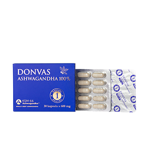 Ashwagandha DONVAS® 100%, 30 kapsula, 22.29 g